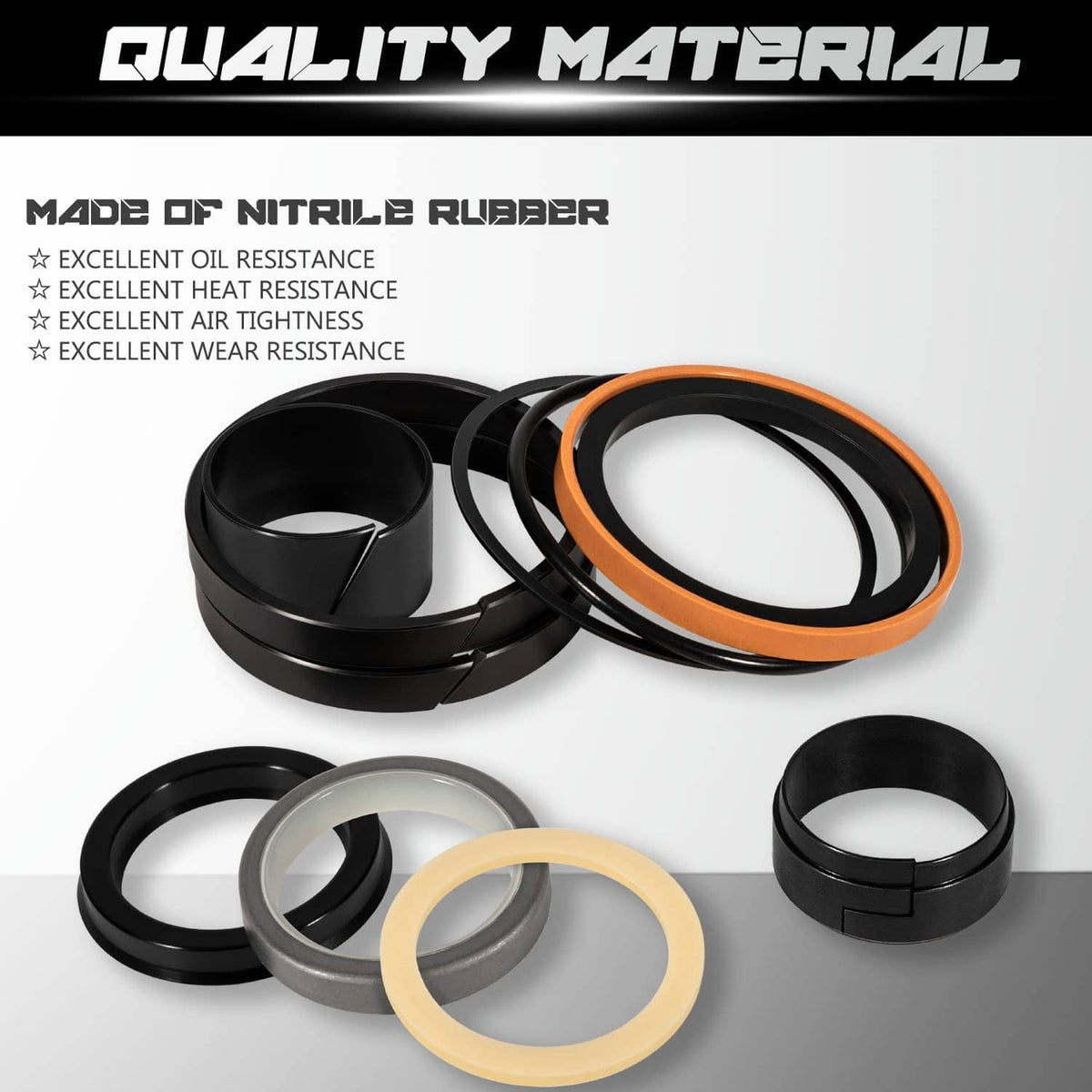 Solidspare 1543252C1 G109452 G105548 Hydraulic Cylinder Seal Kit for Case 1.5"Rod x 3"Bore