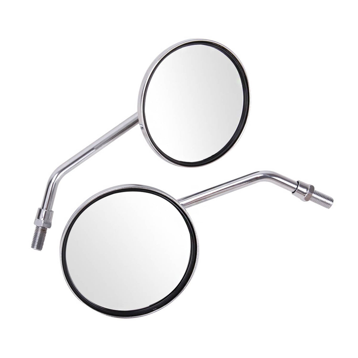 Solidspare Chrome Motorcycle Round Rearview Mirrors 10mm For Honda XL250S XL175 XL125 XL100