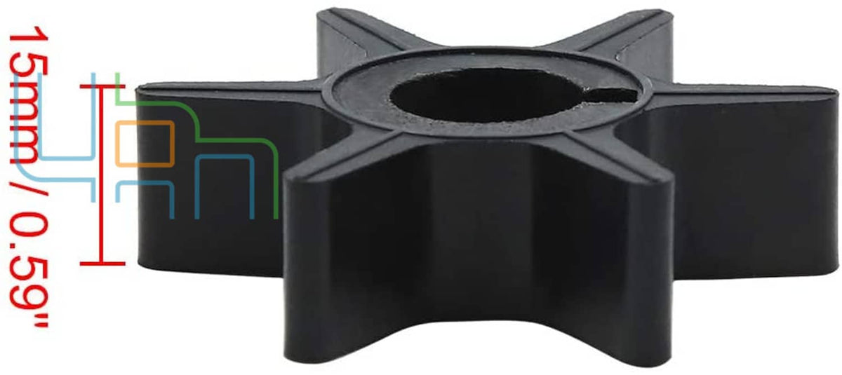 Solid Spare Water Pump Impeller 47-F433065-2 For Force 25 35 40 50HP Chrysler 40 50 Outboard