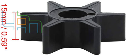 Solid Spare Water Pump Impeller 47-F433065-2 For Force 25 35 40 50HP Chrysler 40 50 Outboard
