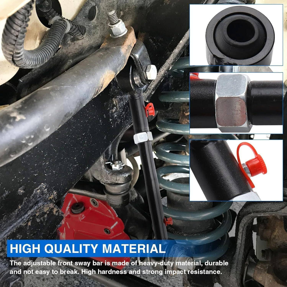 Solidspare For 1998-2006 Jeep Wrangler TJ 2.5-6" Front Sway Bar Link Quicker Disconnects