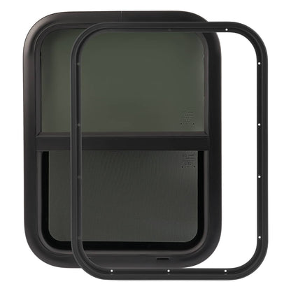 Solidspare RV Window 18" W x 24" H Vertical Slider W/Screen For Camper Trailer Universal