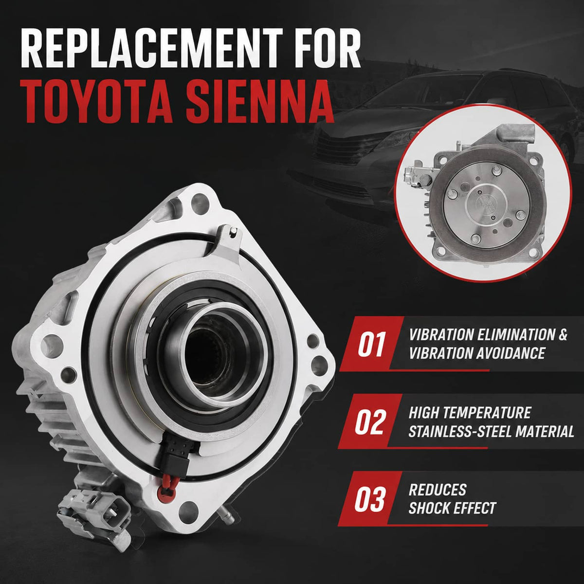 Solidspare Rear Differential Viscous Coupler Coupling For 11-18 TOYOTA Sienna 41303-28013