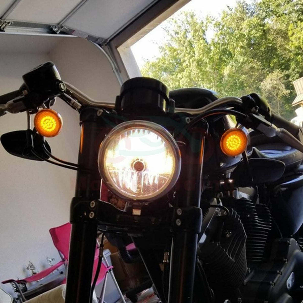 Solidspare Front 2" Led Turn Signal Light 1157 Bulb For Harley Touring Road Glide Limited