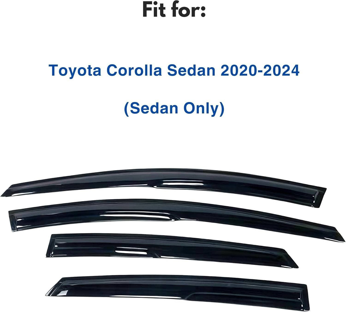 Solidspare New For 2020-2025 Toyota Corolla Sedan JDM Mugen Style Window Visors Rain Guards