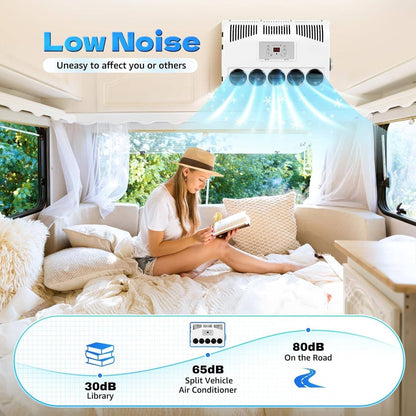 Solidspare 12V 11000 BTU Truck Air Conditioner Split AC For Semi Trucks Bus RV Caravan US