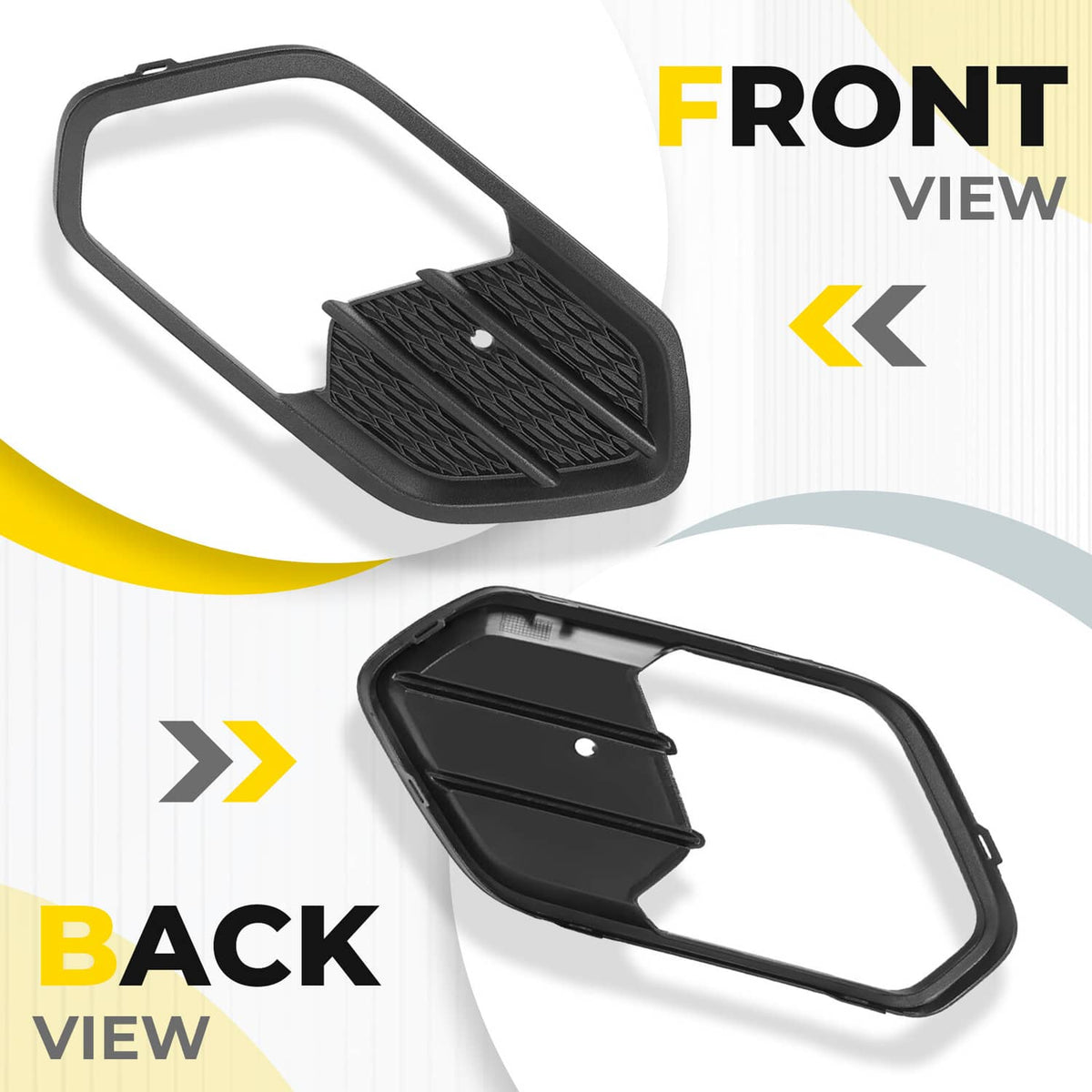 Solid Spare Pair Bumper Fog Light Cover Bezel For Ford Escape Kuga 2017 2018 2019 Left+Right