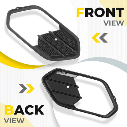 Solid Spare Pair Bumper Fog Light Cover Bezel For Ford Escape Kuga 2017 2018 2019 Left+Right
