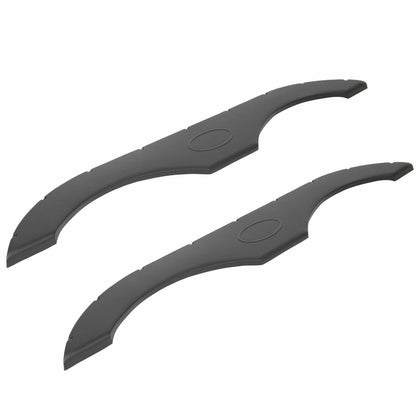 Solidspare 2Pcs Tandem Pair Black Trailer Fender Skirt For RVs Campers And Trailers Set