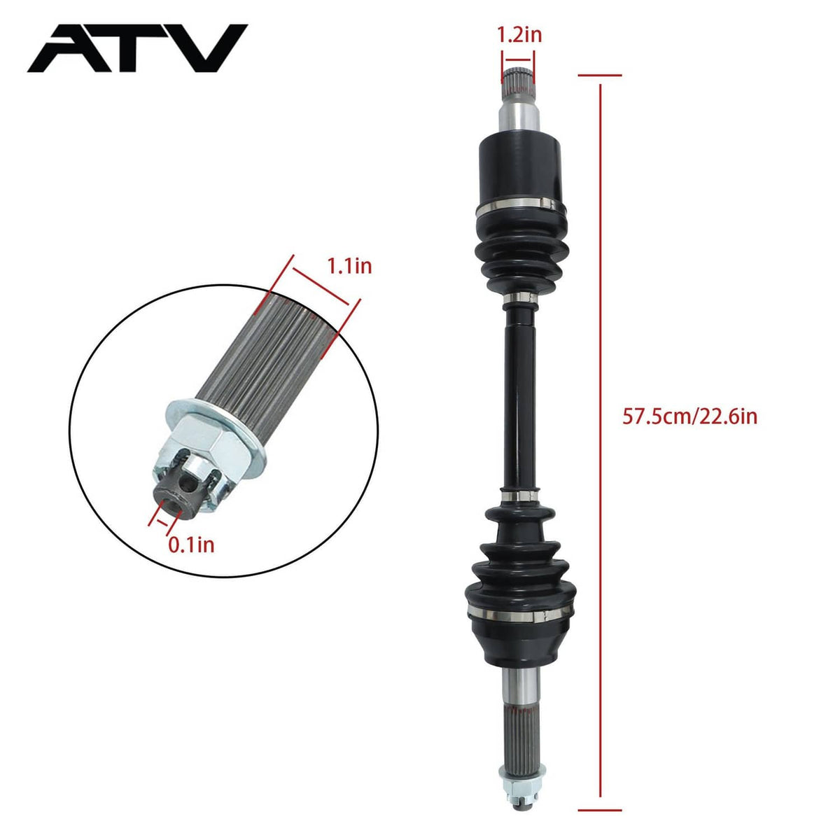 Solidspare CV Axles Drive Shaft Rear Left and Right For Polaris RZR 800 2008-2013 1332444