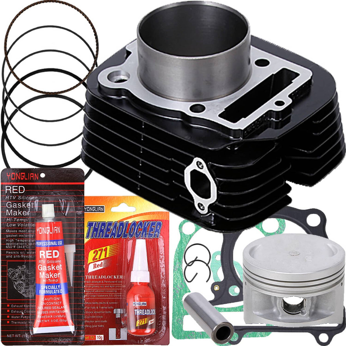Solidspare For Yamaha Warrior 350 Top End Rebuild Kit Piston Cylinder Gaskets US Stock 83mm