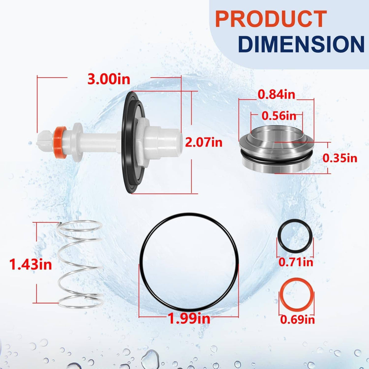 Solid Spare for Watts 009M3 3/4" Total Relief Valve Repair Kit 0888524 888524 RK 009M3 VT
