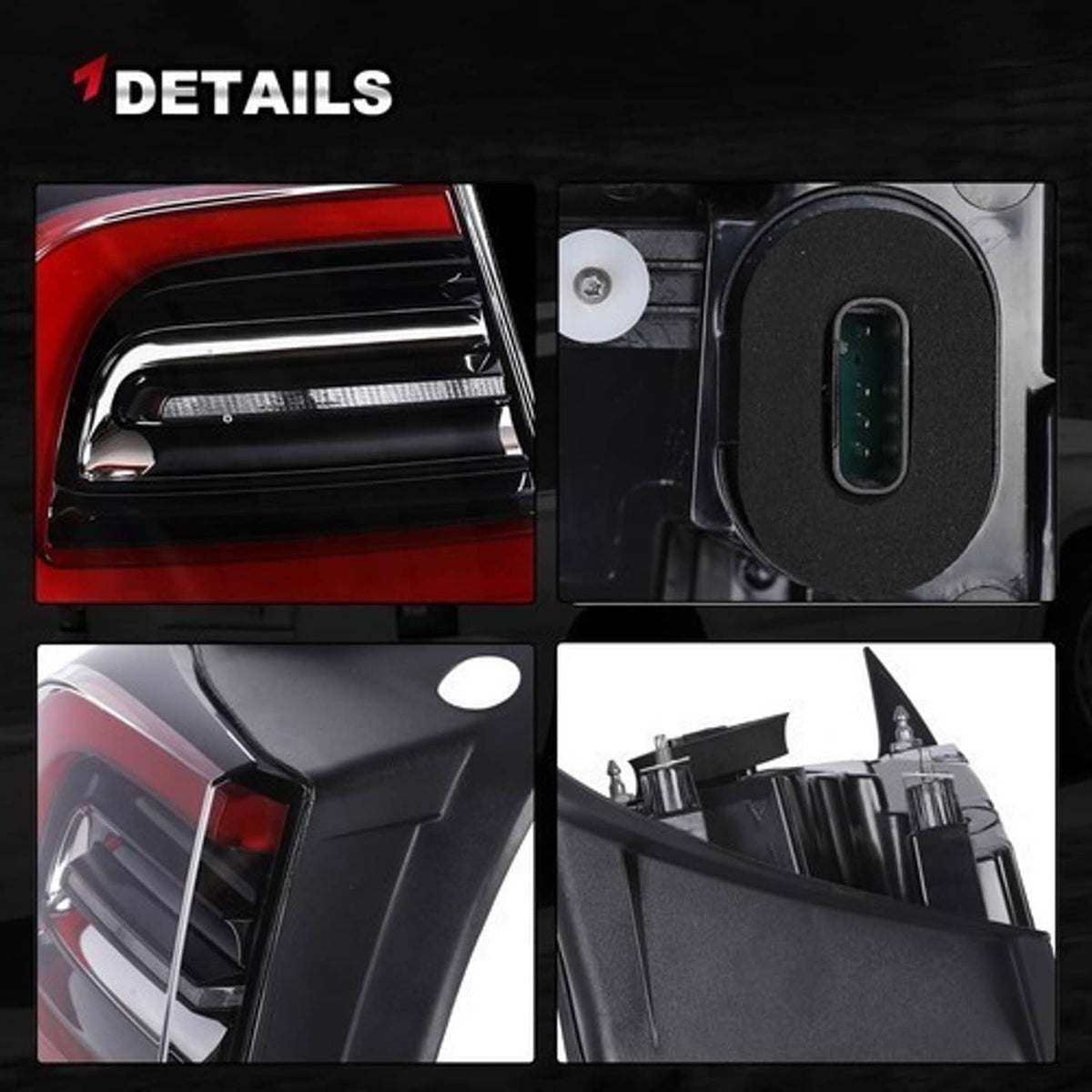 Solidspare 4Pins Left LED Tail Light Assembly For 2019-2024 Tesla Model Y Rear Driver Side