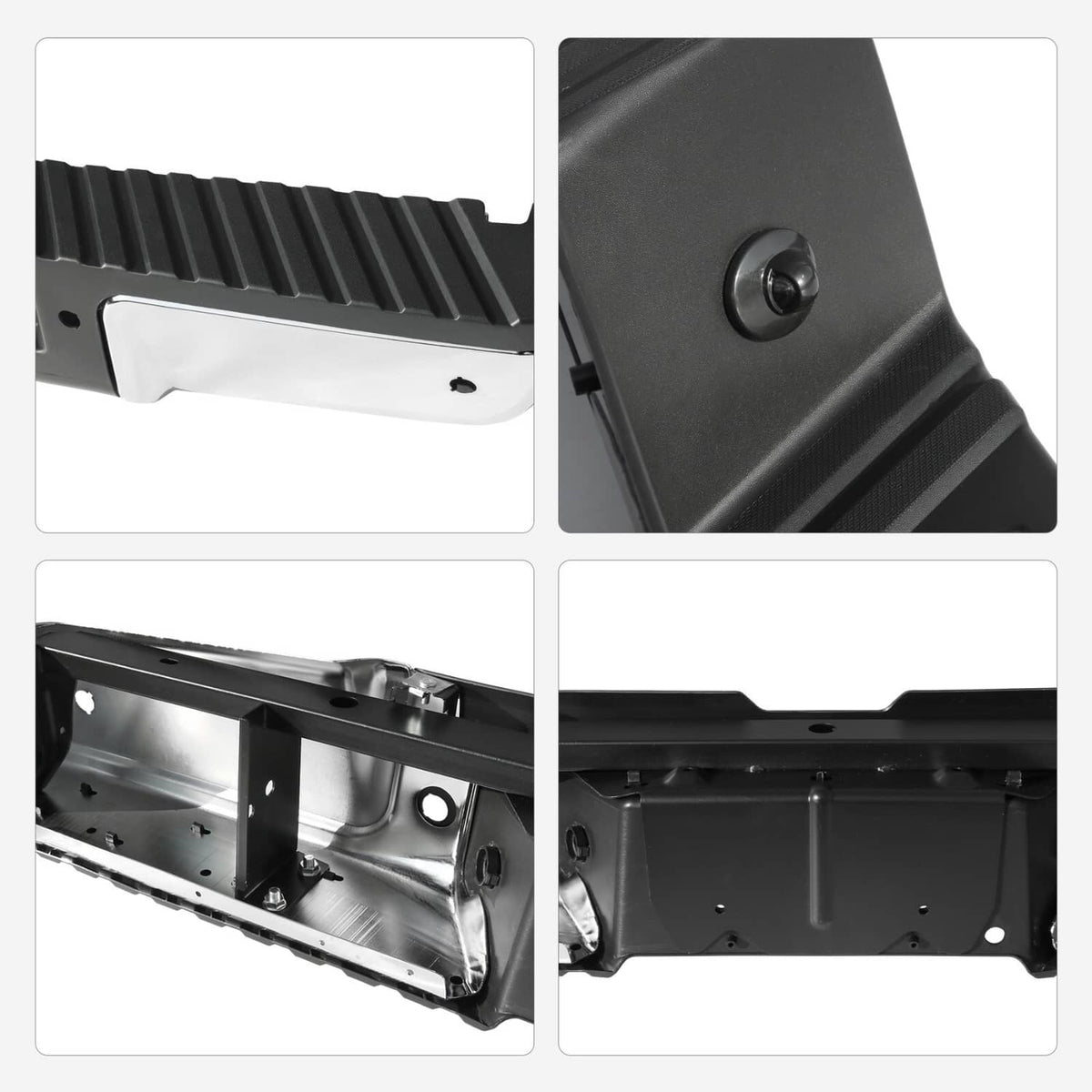 Solidspare For 2008-2016 Ford F250 F350 Super Duty Rear Step Bumper Assembly w/ Sensor Hole