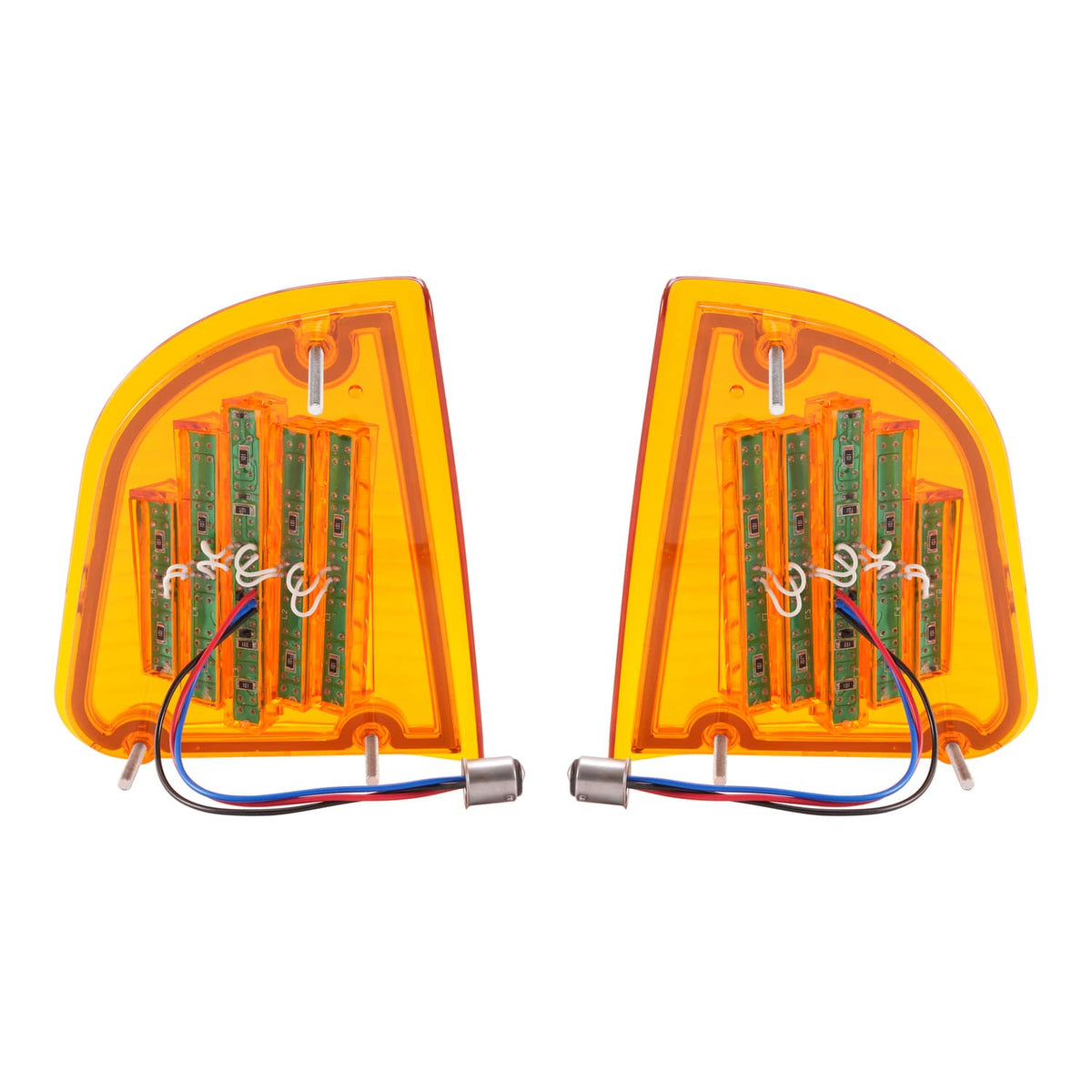 Solid Spare Pair Amber LED Turn Signal Lights For KW Kenworth K300 T300 T330 T600 1986-2008