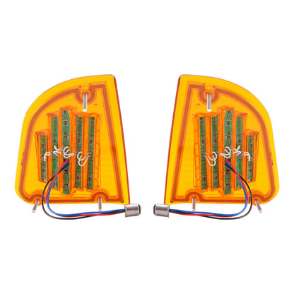 Solid Spare Pair Amber LED Turn Signal Lights For KW Kenworth K300 T300 T330 T600 1986-2008