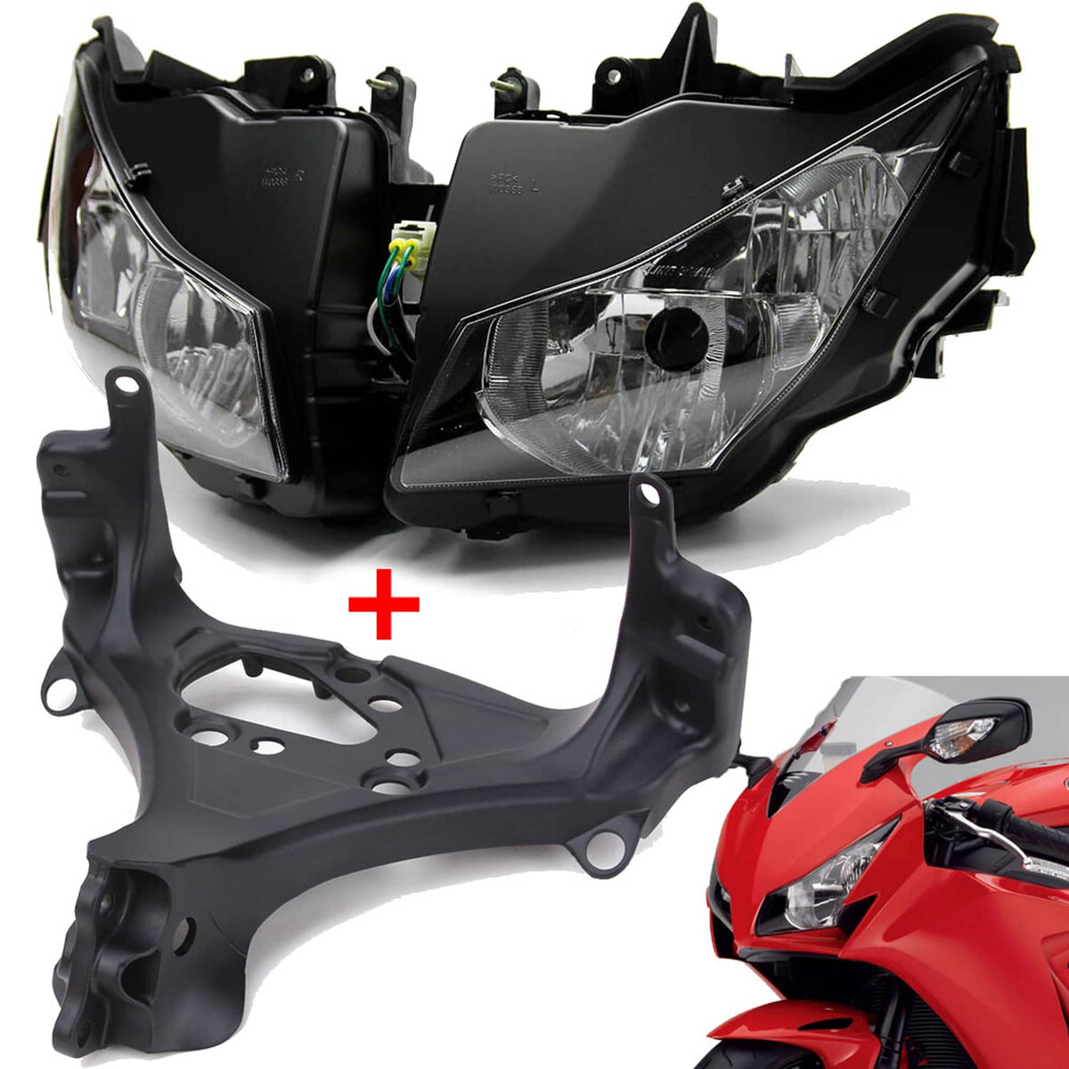 Solidspare Front Headlight & Fairing Stay Bracket Fit For Honda CBR1000RR 2012 2013-2016