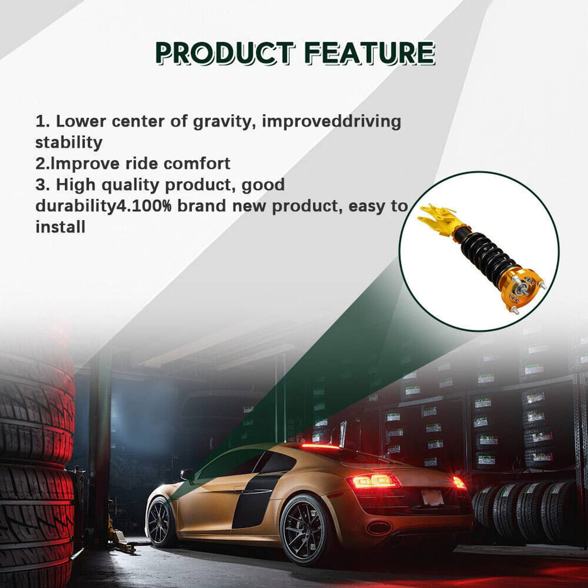 Solidspare Coilovers Suspension Kit For 06-11 Honda CIVIC Adjustable Height Shocks Struts