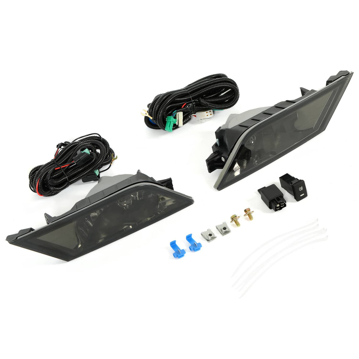 Solid Spare Fits 2011-2013 Honda Odyssey Smoke Bumper Lamps Driving Fog Lights+Switch Pair