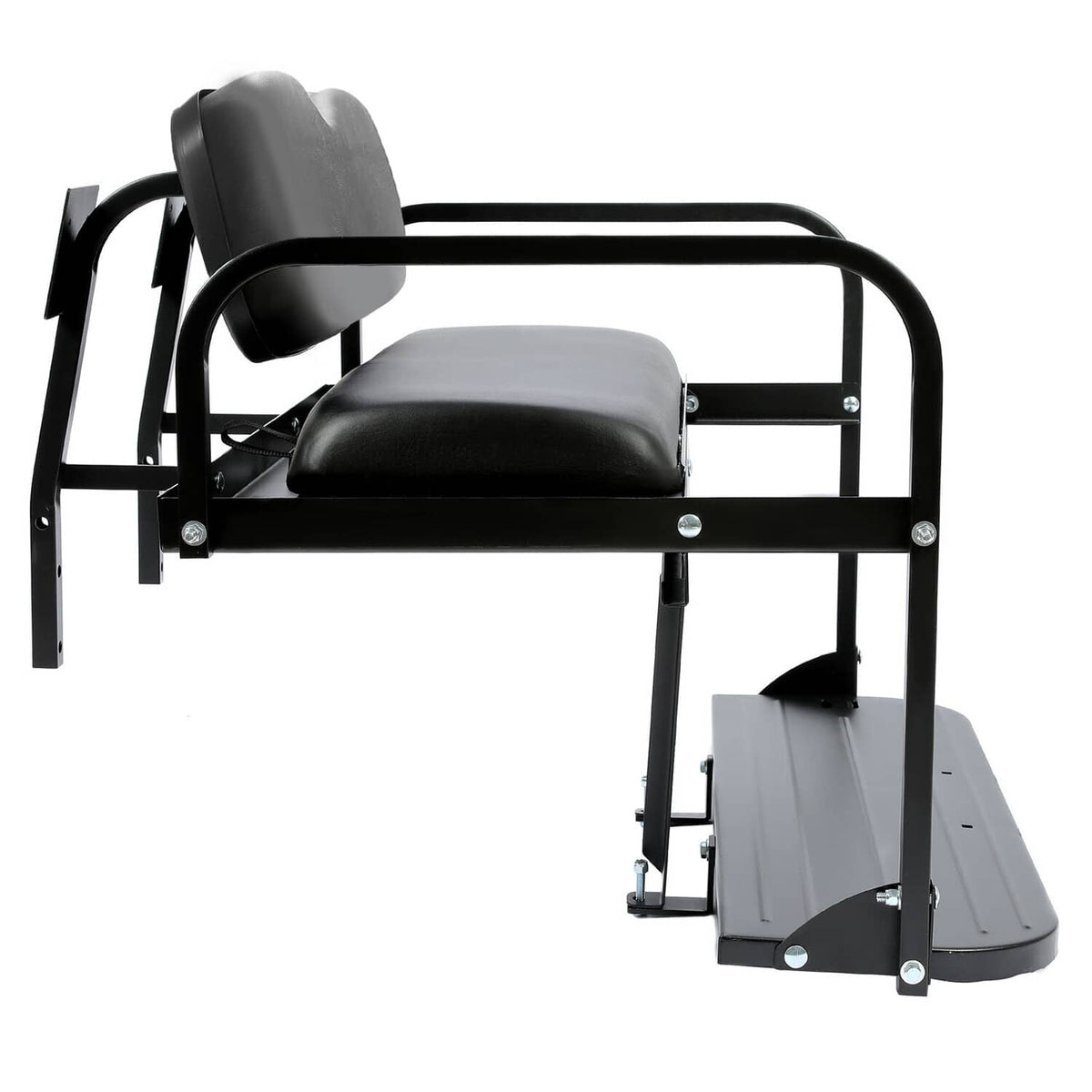 Solidspare Golf Cart Flip Folding Rear Back Seat Kit Black For EZGO Marathon Pre-1994