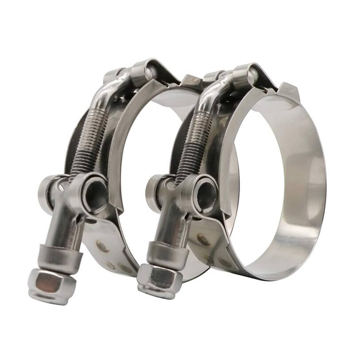 Solidspare 2pcs 2" Inch T-bolt Clamp Silicone Stainless Steel Hose Turbo Intake Intercooler