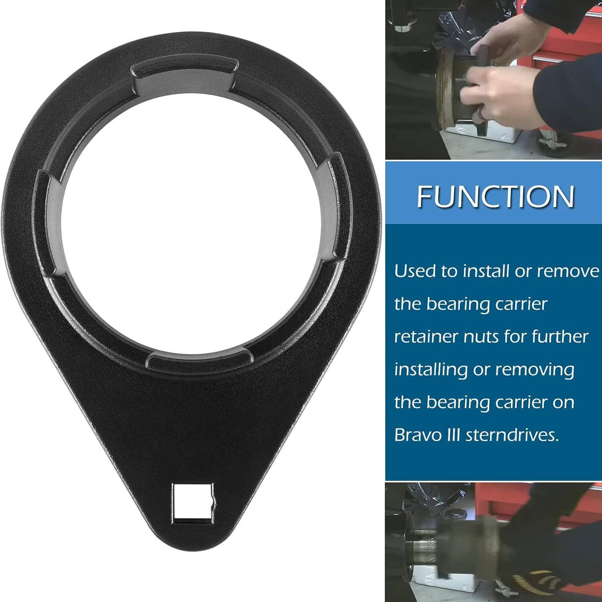 Solid Spare For Mercruiser Bravo 3 Bearing Carrier Retainer Wrench Tool 91-8053741,91-805374