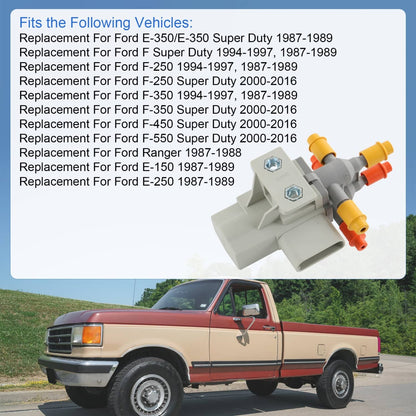 Solidspare 6C3Z9189A Fuel Tank Selector Valve Assembly,6 Ports for Ford Super Duty Diesel