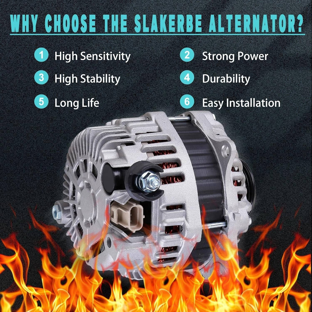 Solidspare Alternator For 2007-2014 Ford Edge 2008-2012 Taurus 2007-2012 Lincoln MKZ 3.5L