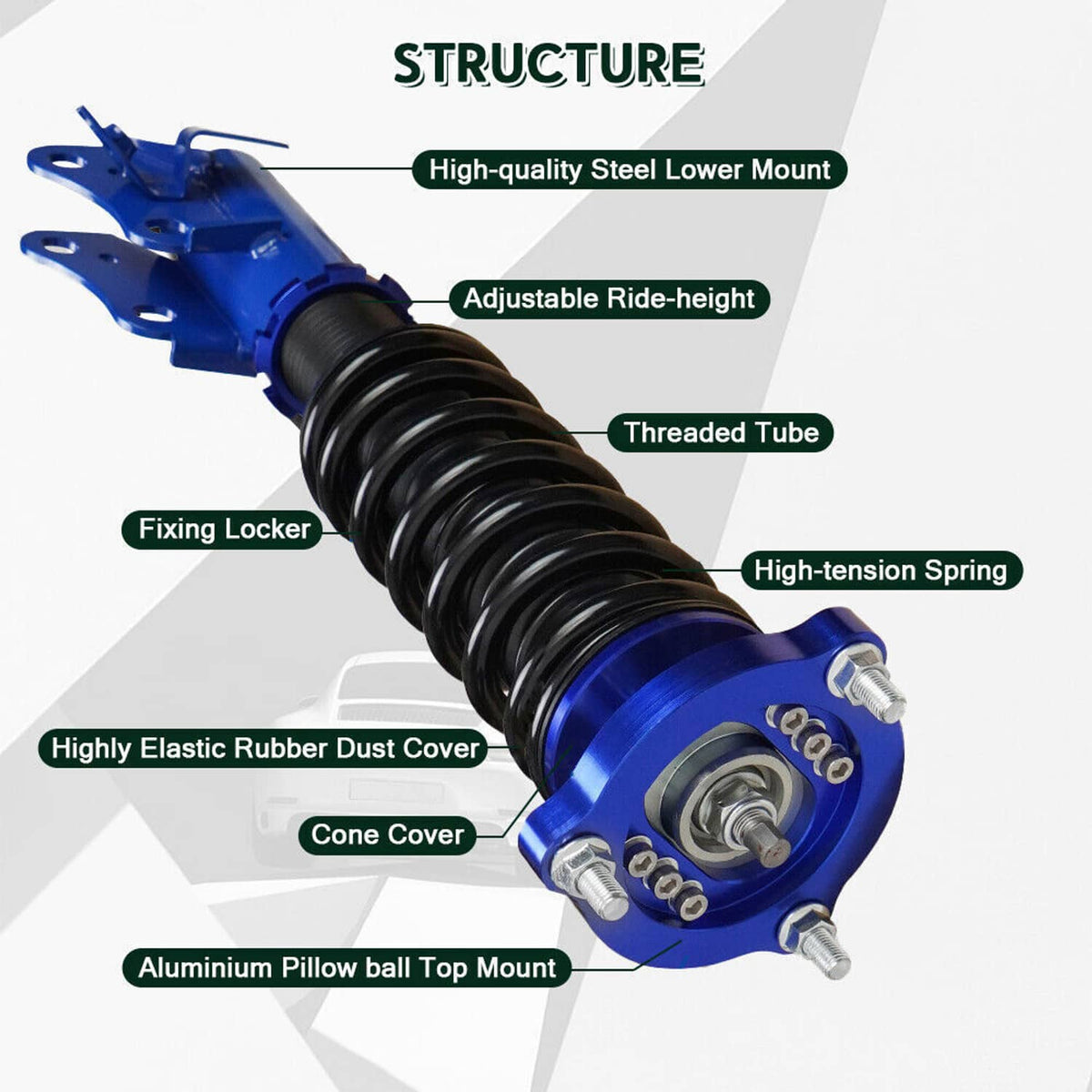Solidspare For 2006-11 Honda Civic Coilovers Suspension Kit Adjustable Height Struts Shocks