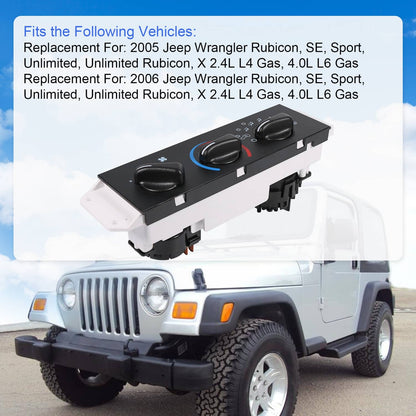 Solidspare For Jeep Wrangler AC 2005-2006 Heater Climate Control Unit 55056558AA 55056558AB
