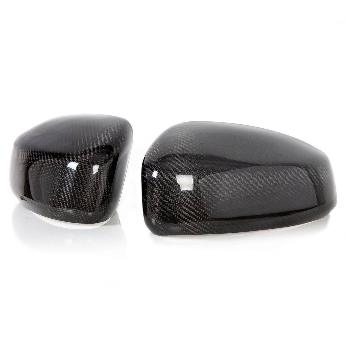 Solid Spare Carbon Fiber Mirror Cover Cap Black Pair For Infiniti G35 Coupe 03-07