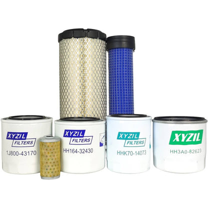 Solid Spare Full Service Filter Kit Fit for Kubota L3901HST L3301HST w/ D1803 Engine