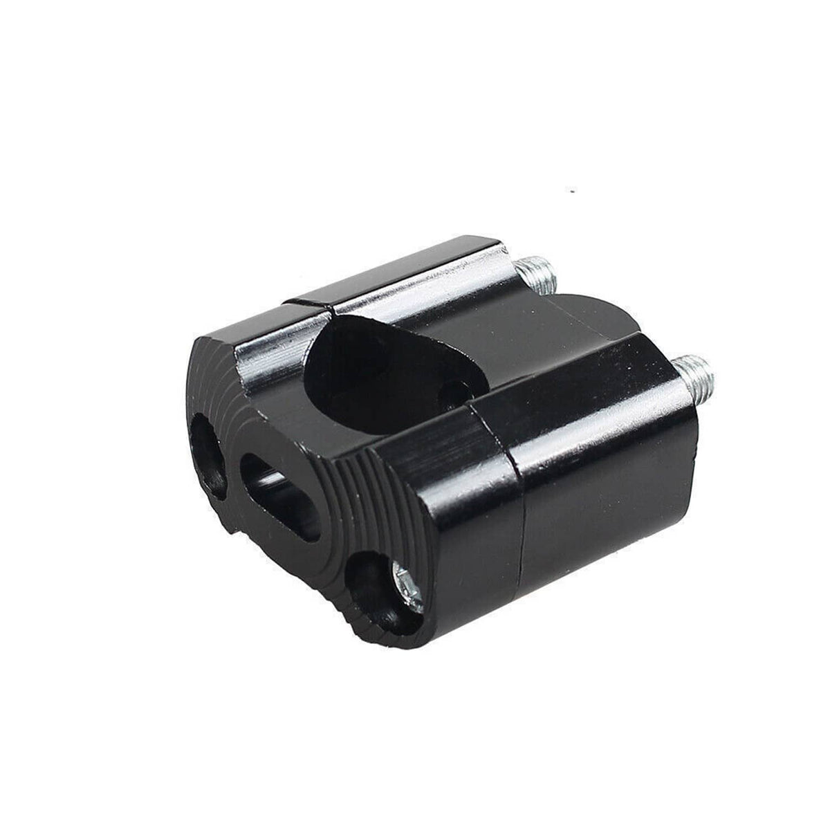 Solidspare Black HandleBar Fat Bar Mount Clamps Risers Adaptor 7/8" to 1 1/8" Dirt Pit Bike