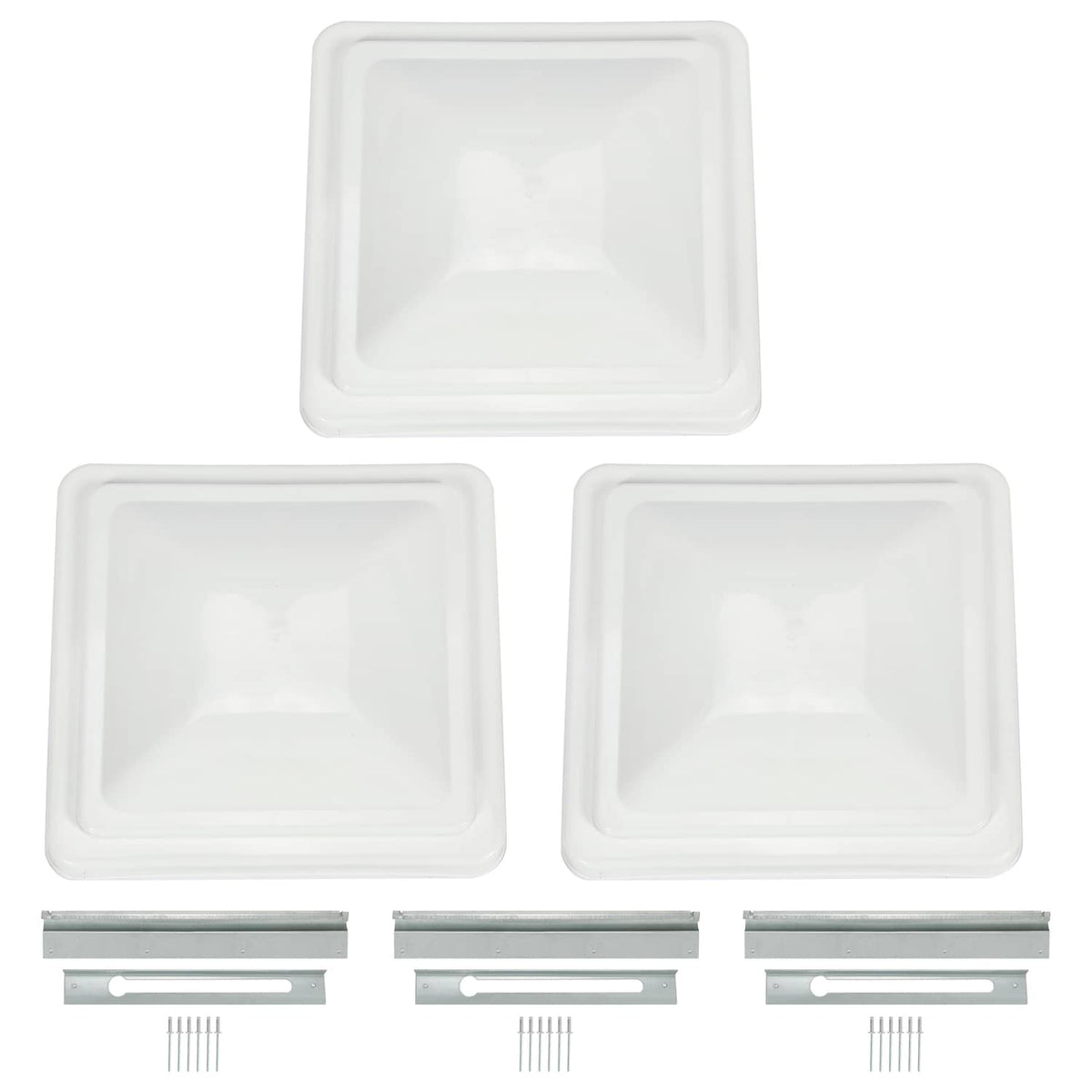 Solidspare (3) pcs White 14" X14" RV Roof Vent Cover Trailer For fresh air construction