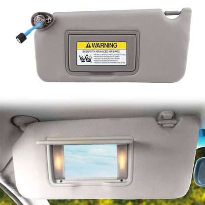 Solidspare Pair Gray Sun Visor w/ Light & Mirror For 2008-2017 Honda Accord 83280-TA5-A51ZA