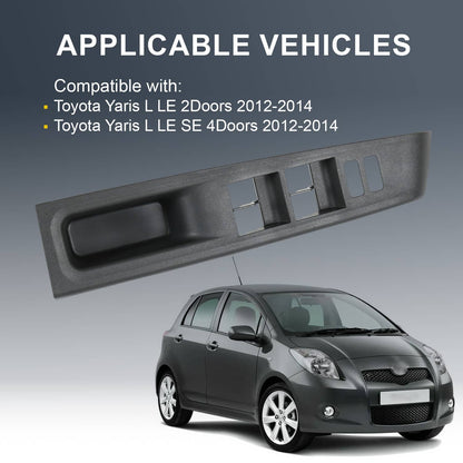 Solidspare Left Driver Door Window Switch Bezel Trim Panel Cover For Toyota Yaris 2012-2014