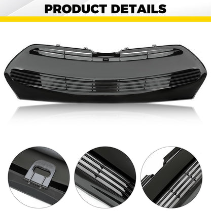 Solid Spare For 2017 2018 2019 Toyota Corolla L LE XLE Front Bumper Lower Grille Black Grill