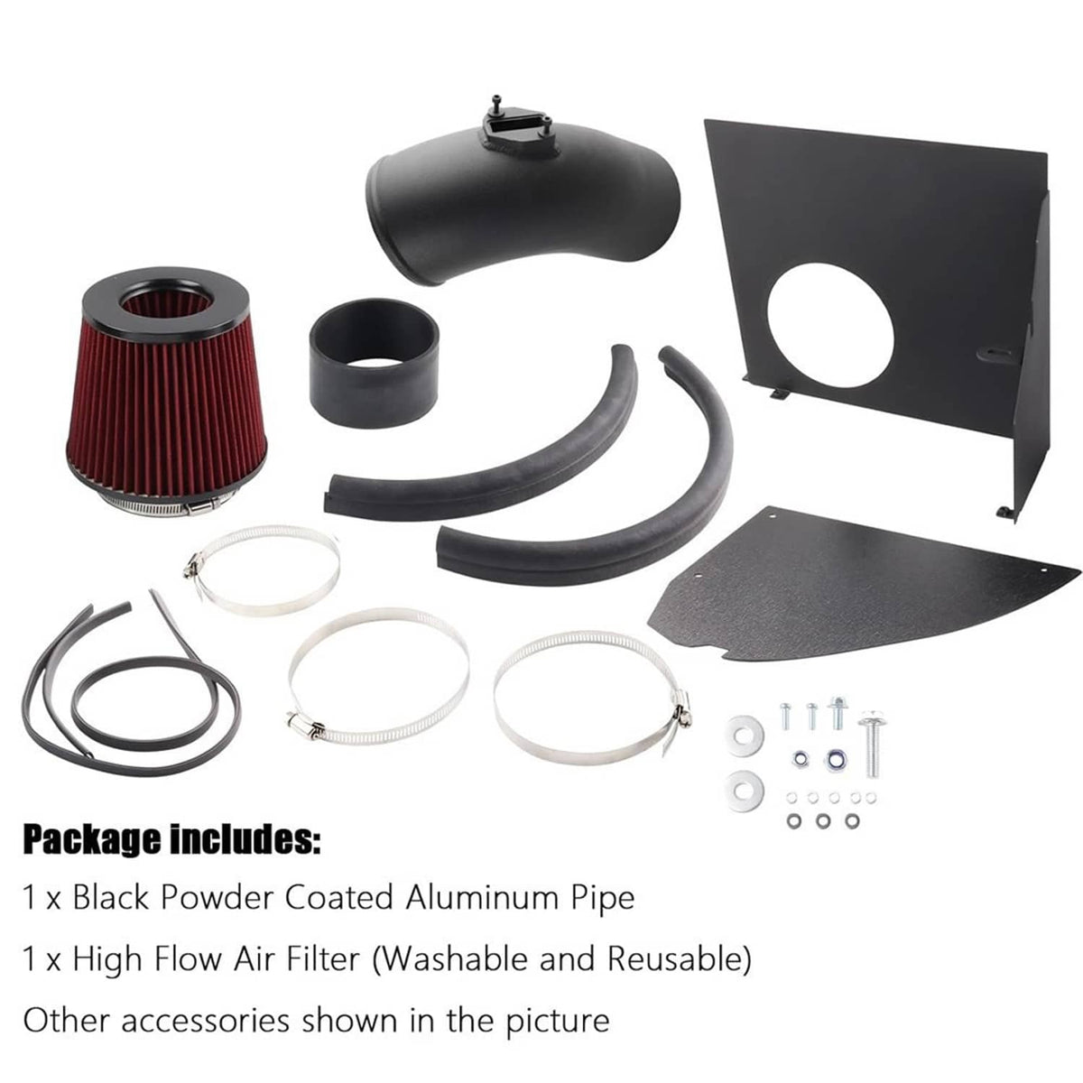 Solidspare 4" Cold Air Intake System Kit + Red Filter For BMW 2019+ M340i G20 G21 B58 3.0L