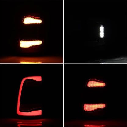 Solidspare 2x Black Bezel LED Tail Lights w/Blind Spot For 2019-2024 Dodge RAM 2500 3500
