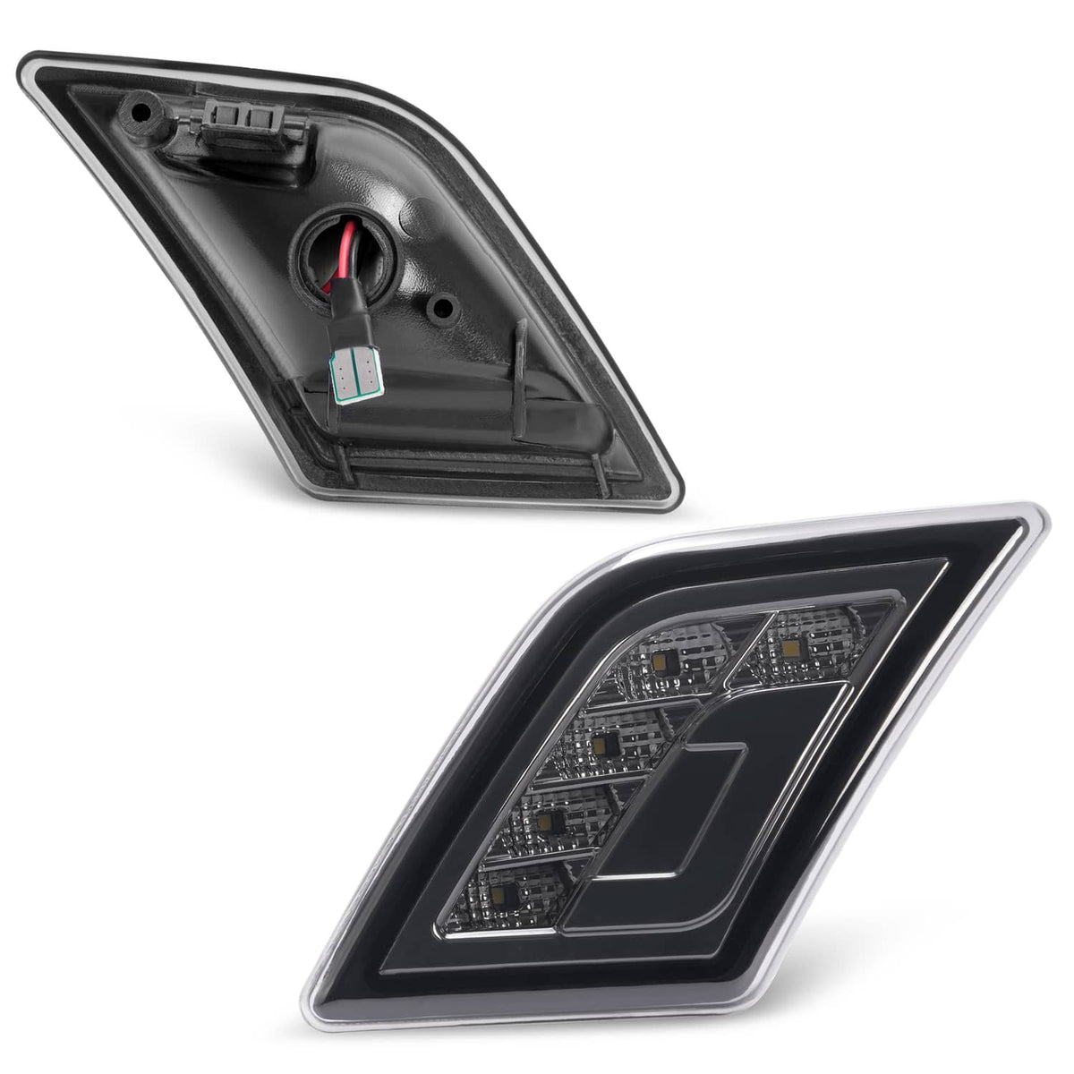 Solid Spare LED Smoke Side Marker Corner Lights For Mercedes-Benz C300/C350/C63 AMG 08-11