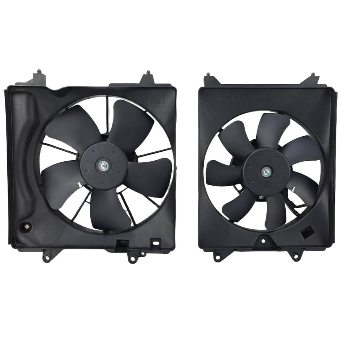 Solidspare 2Pcs AC Condenser and Radiator Cooling Fan Assembly Fit For 2016-2018 Honda HR-V