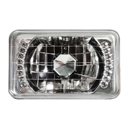 2PCS 4x6'' inch LED Headlights Chrome Bright For 1982-1992 Chevrolet Camaro
