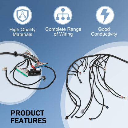 Solidspare LS Swap Standalone Wiring Harness Drive By Wire DBW 4L60E Trans For 1997-04 LS1