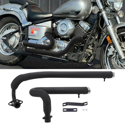 Solidspare Black Exhaust Pipe Systems For Yamaha V star 650 XVS650 Dragstar 650 XVS400