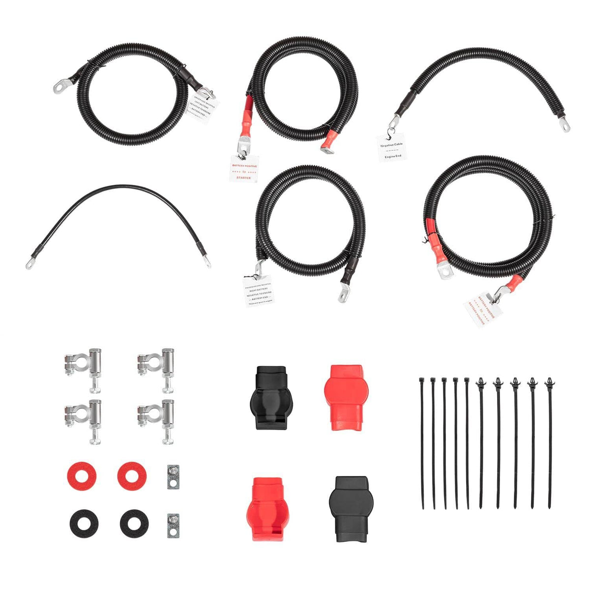 Solid Spare Battery Cables Kit For 2003-2007 Ford Superduty F250 F350 F450 6.0L Powerstroke