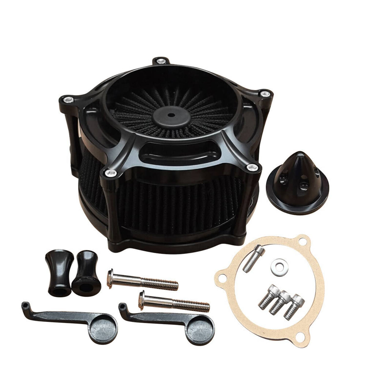 Solidspare Black Air Cleaner Intake Filter For Harley Touring Road King Street Glide 08-16