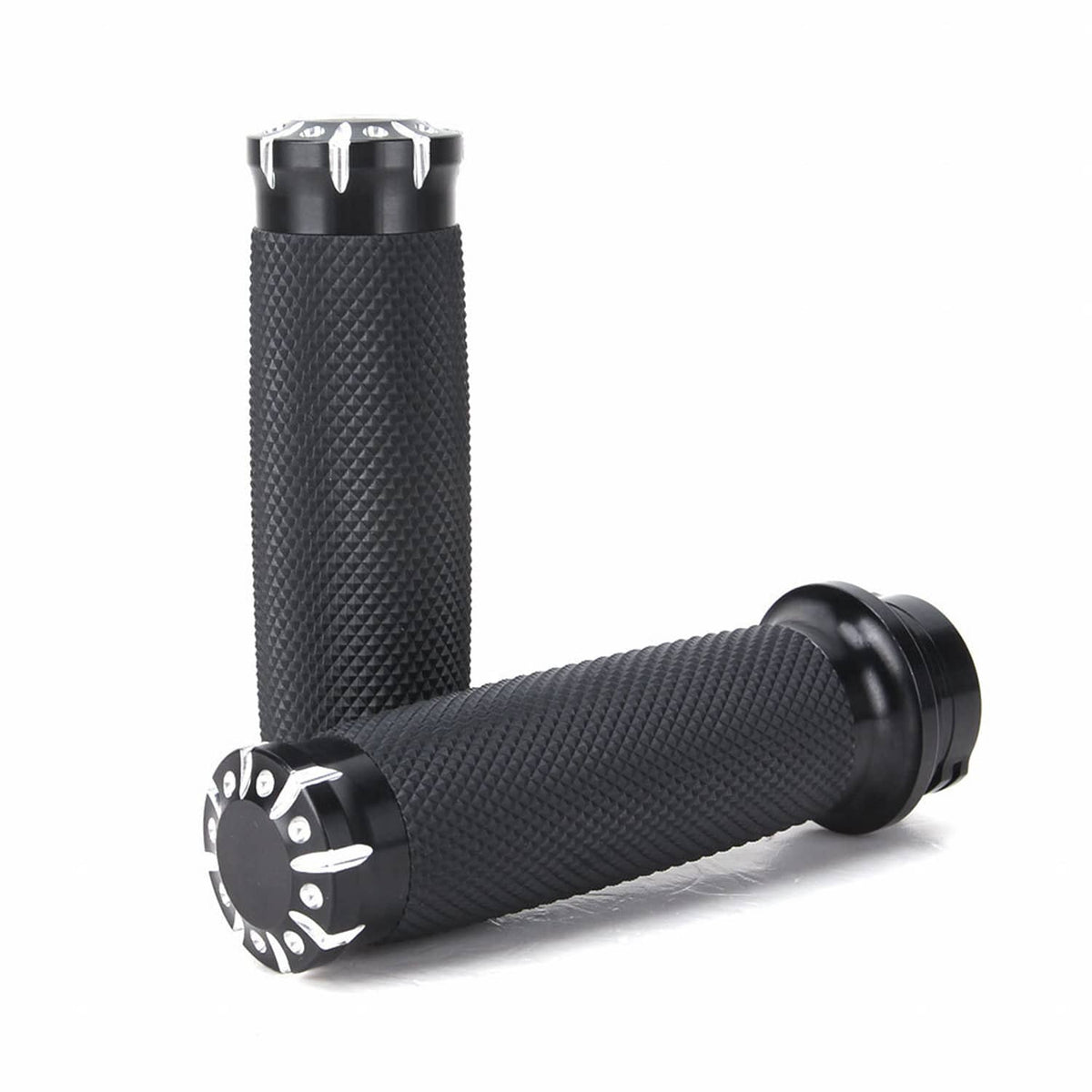 Solidspare Motorcycle 1" Handlebar Hand Grips For Harley Touring Softail Dyna Sportster XL