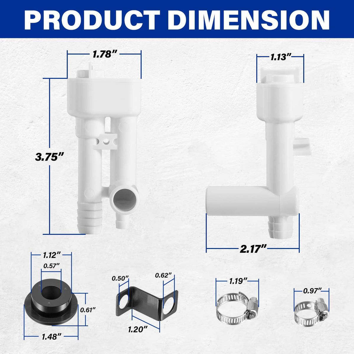 Solidspare Replace for Dometic 385230335 Toilet Vacuum Breaker Kit With Diverter Valve