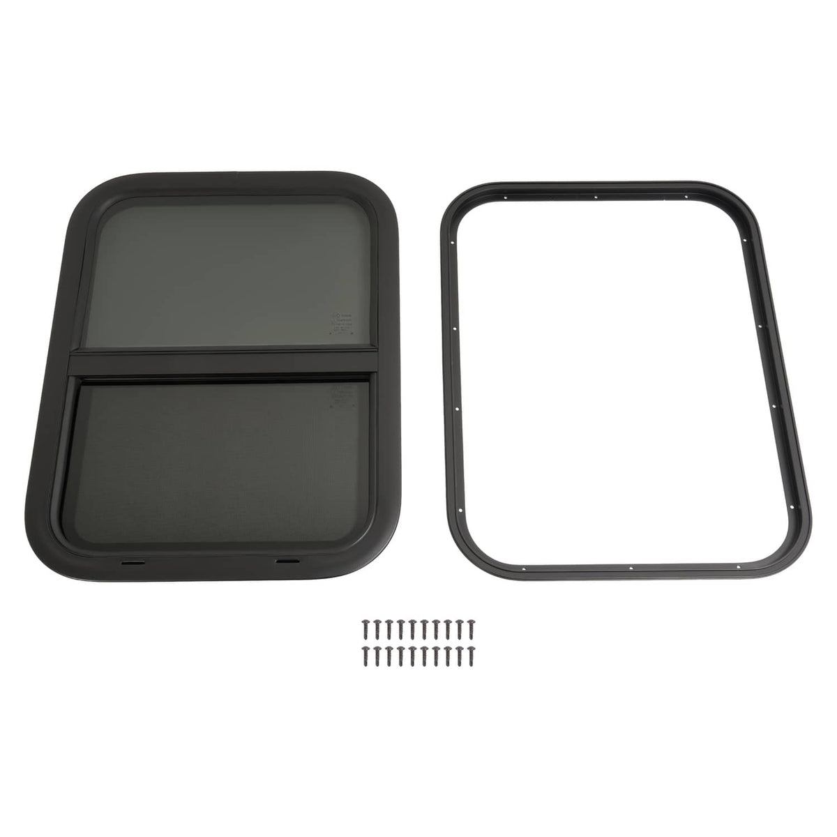 Solidspare RV Window 18" W x 24" H Vertical Slider W/Screen For Camper Trailer Universal