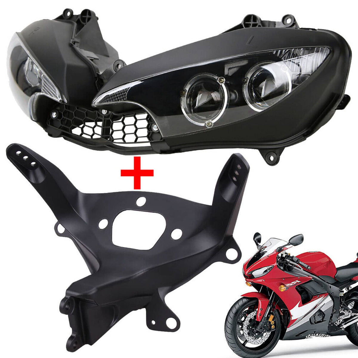 Solidspare For Yamaha YZF R6 2003 2004 2005 Front Headlight & Upper Fairing Stay Bracket